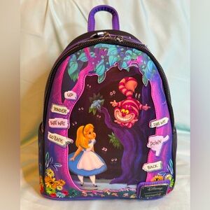Loungefly x Disney Alice in Wonderland Lenticular Cheshire Cat Scene Backpack